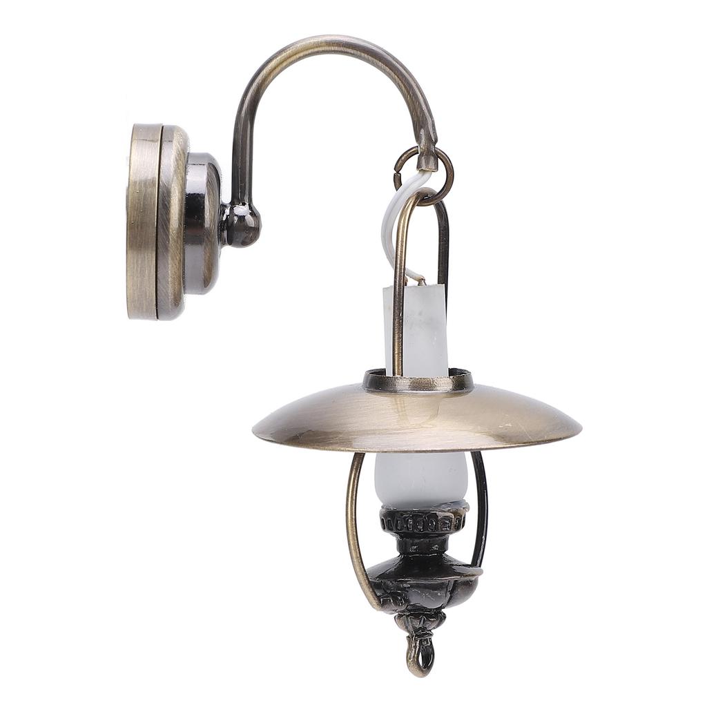 1:12 Doll House Vintage Kerosene Lamp Style Wall Lamp Doll House Furniture Lighting Decoration Doll