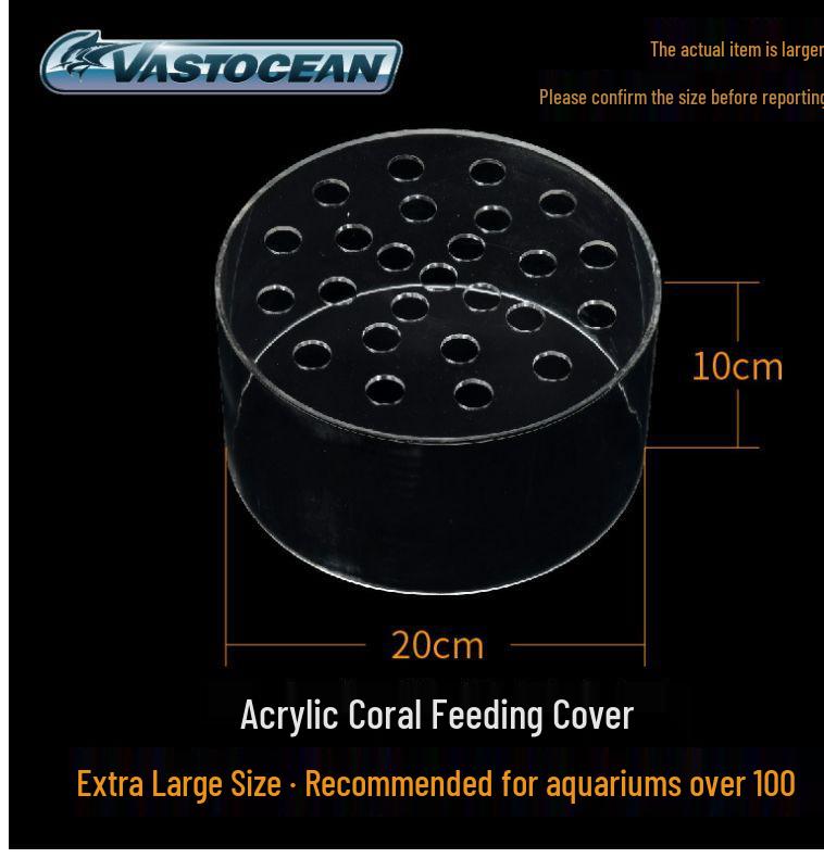 VASTOCEAN Acrylic Coral Feeding and Breeding Protection Disc for Firecracker Brain Coral, Anti-Stealing Food Cover