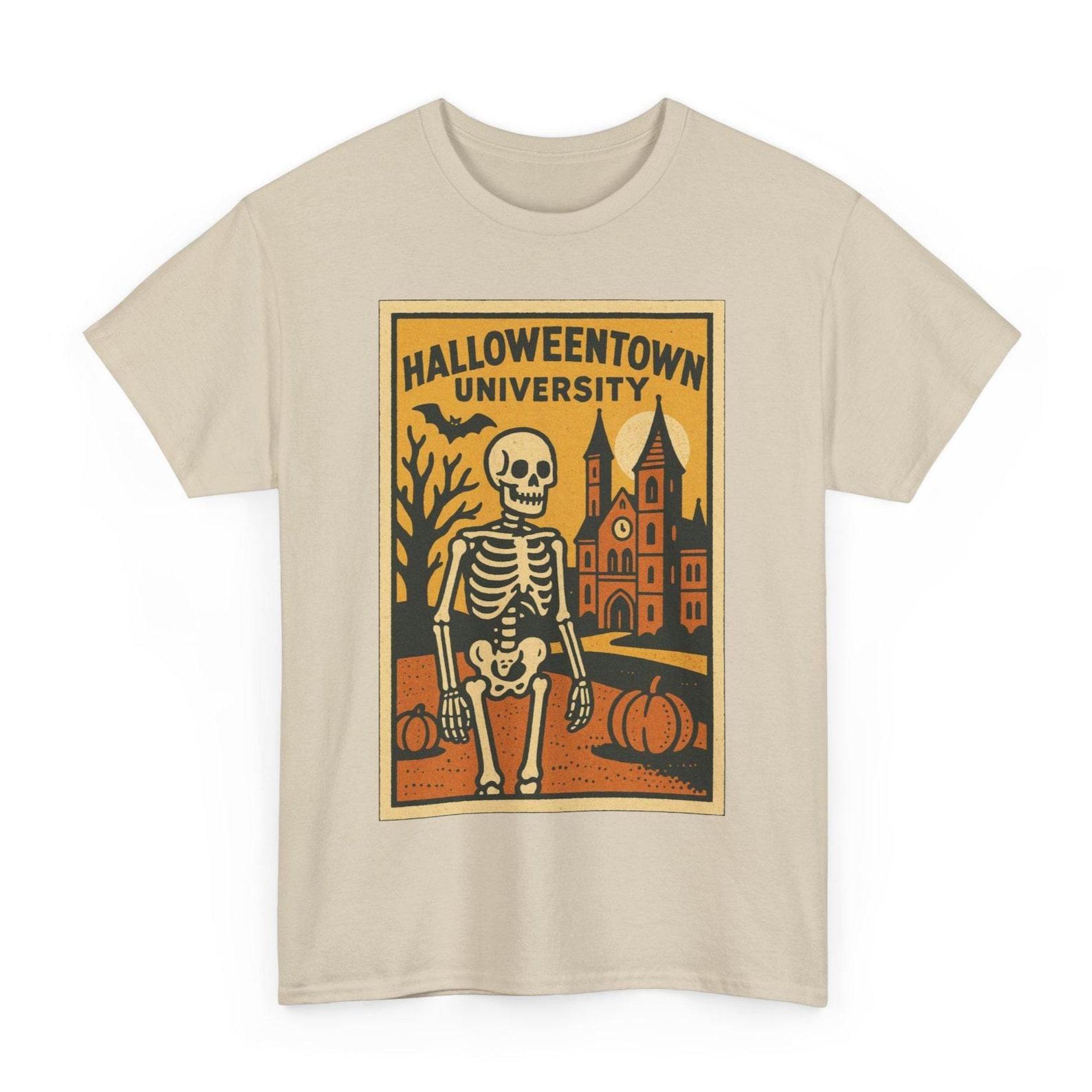 Halloween University T-Shirt: Retro Comic Spooky College Tee 2XL