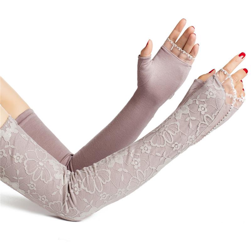 Sunscreen Sleeves Women's Summer Thin Lace Breathable Non-slip Touch Screen