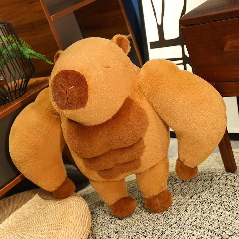 Plush Muscle Capybara Toy Animal Pillow Stuffed Birthdays Gifts Decoration Room