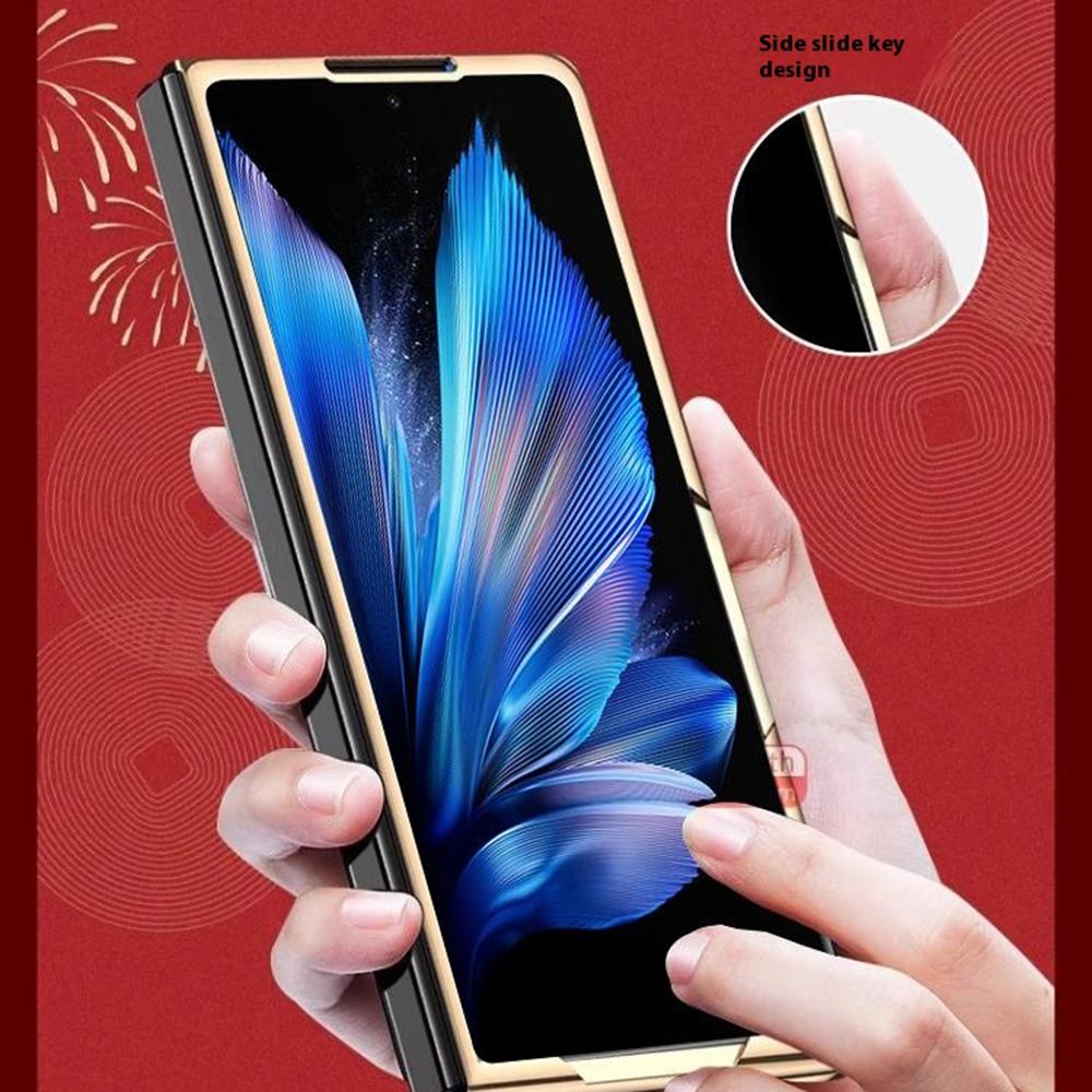 For vivo X Fold3 Case PU Leather Hard PC Folding Phone Cover