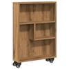 VidaXL Chariot de rangement étroit chêne artisanal bois d'ingénierie, chariot de rangement mince, chariot de cuisine sur 855231