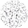 100pcs/lot 7mm Round Acrylic Letter Beads A-Z Alphabet Beads Loose Beads For DIY Bracelet Necklace Keychain Jewelry Making