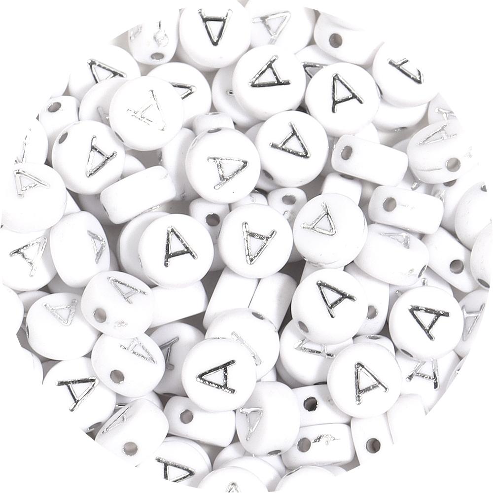 100pcs/lot 7mm Round Acrylic Letter Beads A-Z Alphabet Beads Loose Beads For DIY Bracelet Necklace Keychain Jewelry Making