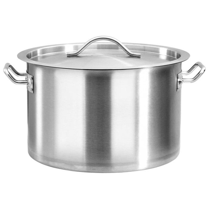 Stockpot - VIDAXL - 24 L - Stainless Steel - 36x24 Cm - Lid Included