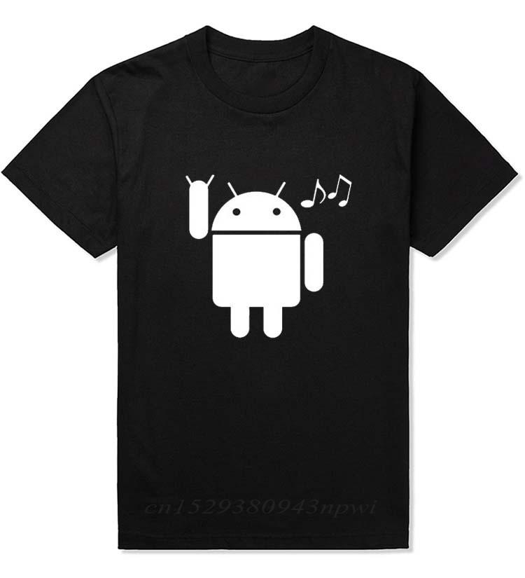 Fashion Unisex T Shirts Android Robot Male tshirt humor logo printed funny t shirt short sleeve Round Neck Ringer Tees