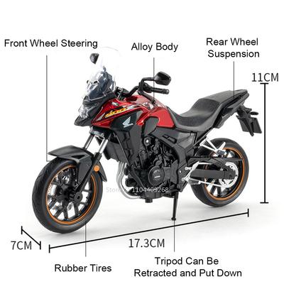 1:12 Scale HONDA CB400X Little Monkey Motorcycle Model Toy Car Alloy Diecast Rubber Tire Shock Absorption Models Gifts for Boys