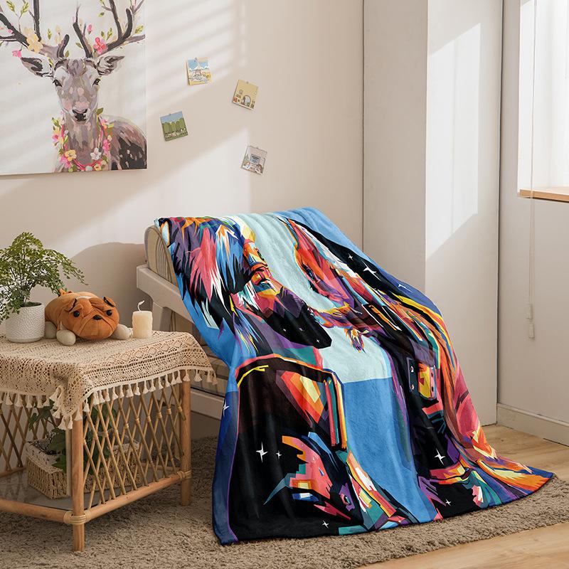 Cartoon Animation Hokage Series Double Sided Flannel 3D Digital Printing Blanket Blanket