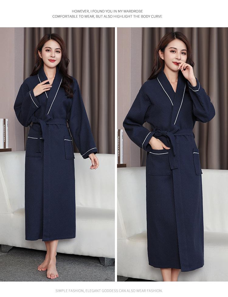 Couple's Cotton Waffle Bathrobe - Absorbent and Plus Size for Men & Women