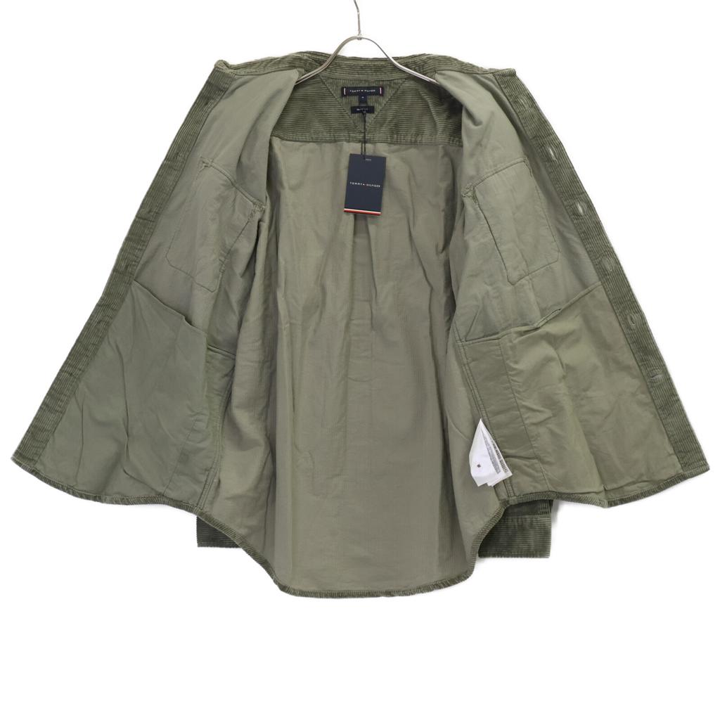 Tommy Hilfiger Green MW36855 Relaxed Fit Corduroy Shirt Tops M greenUsed