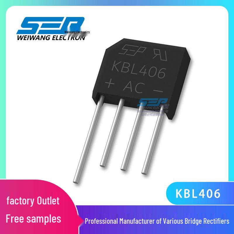 

SEP Brand KBL406 Rectifier Package 4A 600V Full Power Bridge Stack 72MIL