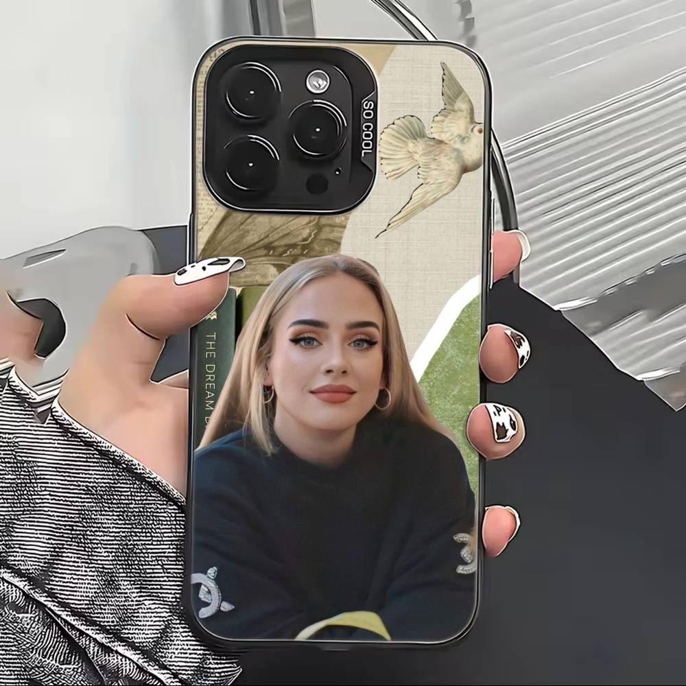 Singer A-Adele Phone Case For iPhone 17,16,15,14,13,12,11 Plus,Pro Max,XS,Colorful Silver Black Cover