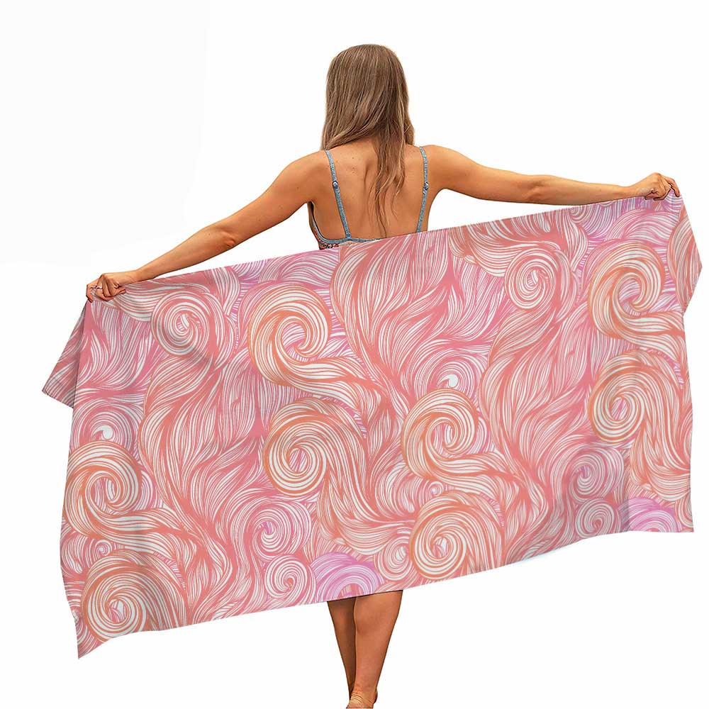 Colourful Japanese Style Waves Microfiber Beach Towel Portable Quick Fast Dry Sand Outdoor Travel Swim Yoga Mat Absorbent Towel