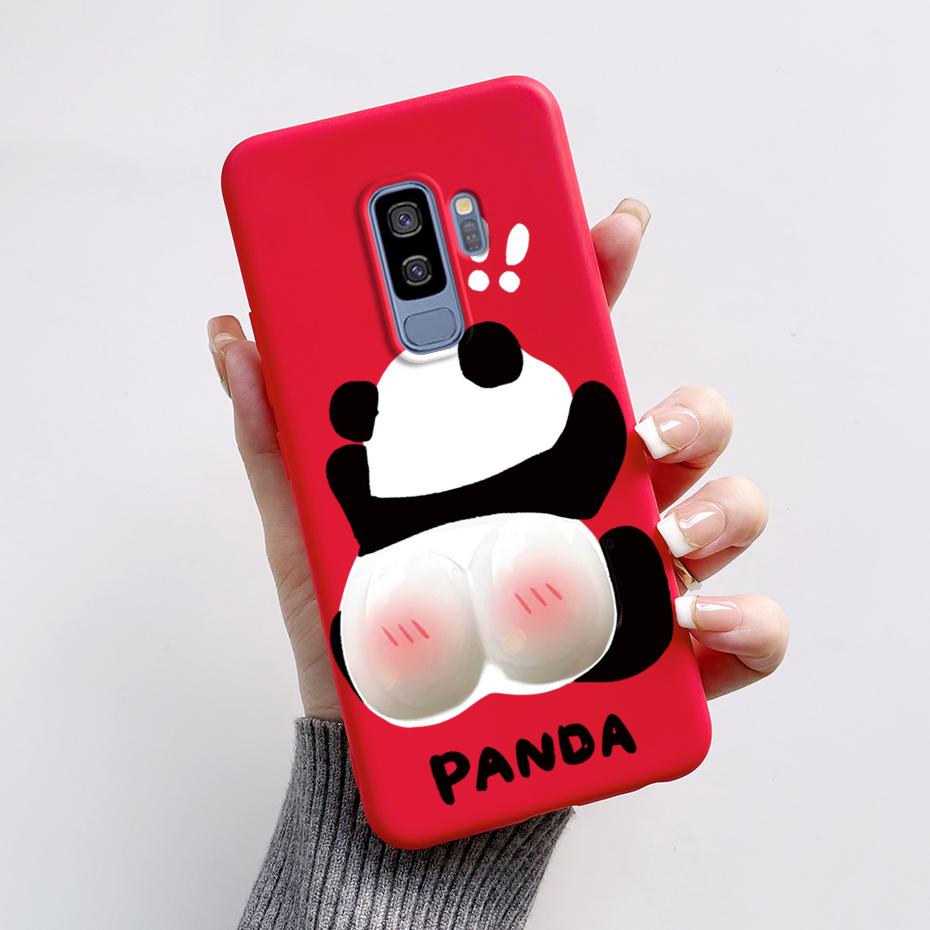 Silicone Back Cover for Coque Samsung Galaxy S9 Plus Cute Rabbit Panda Protective Soft Phone Case SamsungS9 S9Plus Funda Capas