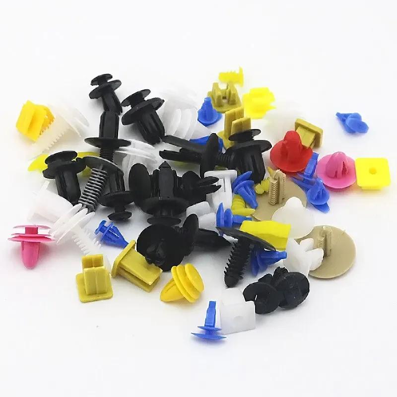 Automotive Hybrid Buckles (50/100pcs) - Universal Plastic Door Panel, Bumper & Interior Leaf Panel Fixing Clips for Car Repair