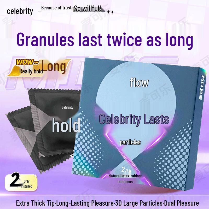 Celebrity Ultra-Thin Time-Delay Ribbed & Dotted Condoms - 10 Pack