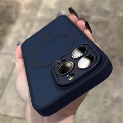 Matte For Magsafe Magnetic Case For iPhone 16 15 Pro Max 14 13 12 11 Frosted Translucent Wireless Charge Shockproof Bumper Cover