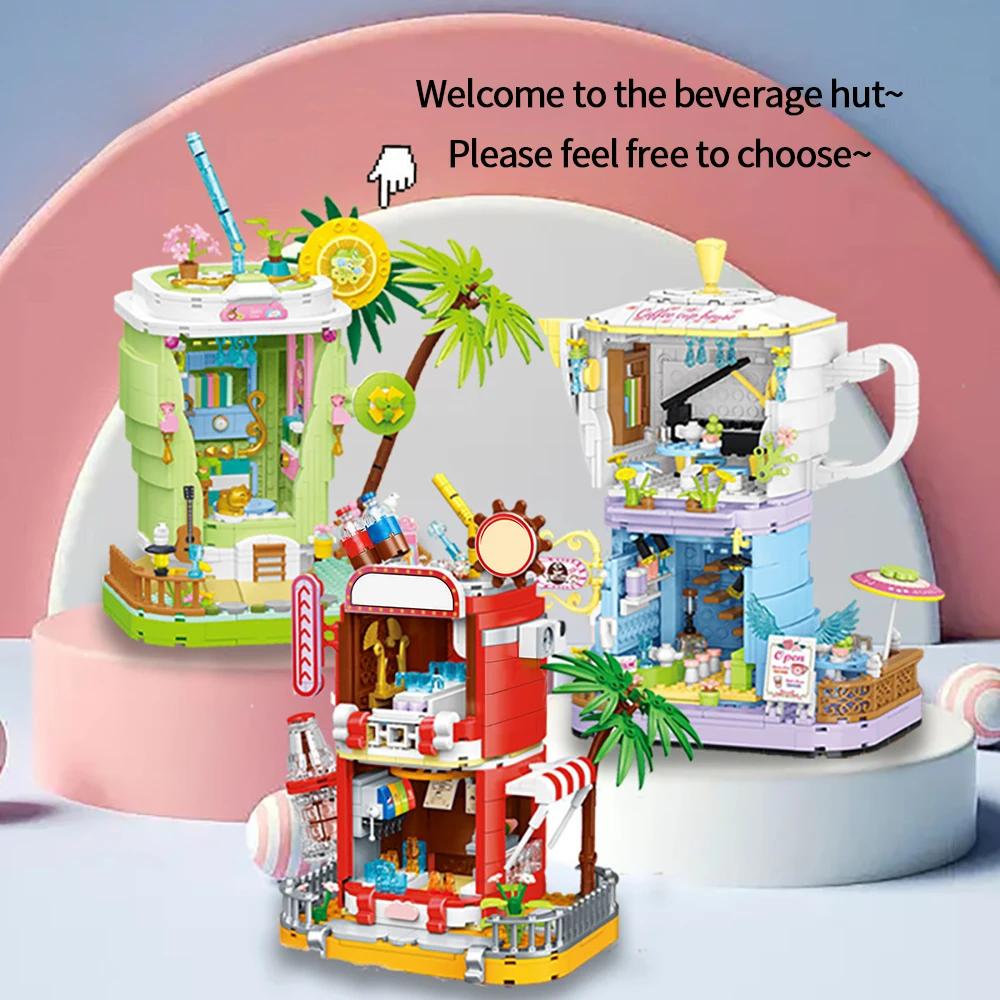 DIY Building Blocks Kits 3 Combination Series House Model Box City street Modular Street View Model Bricks Toy Set Gift for Kids