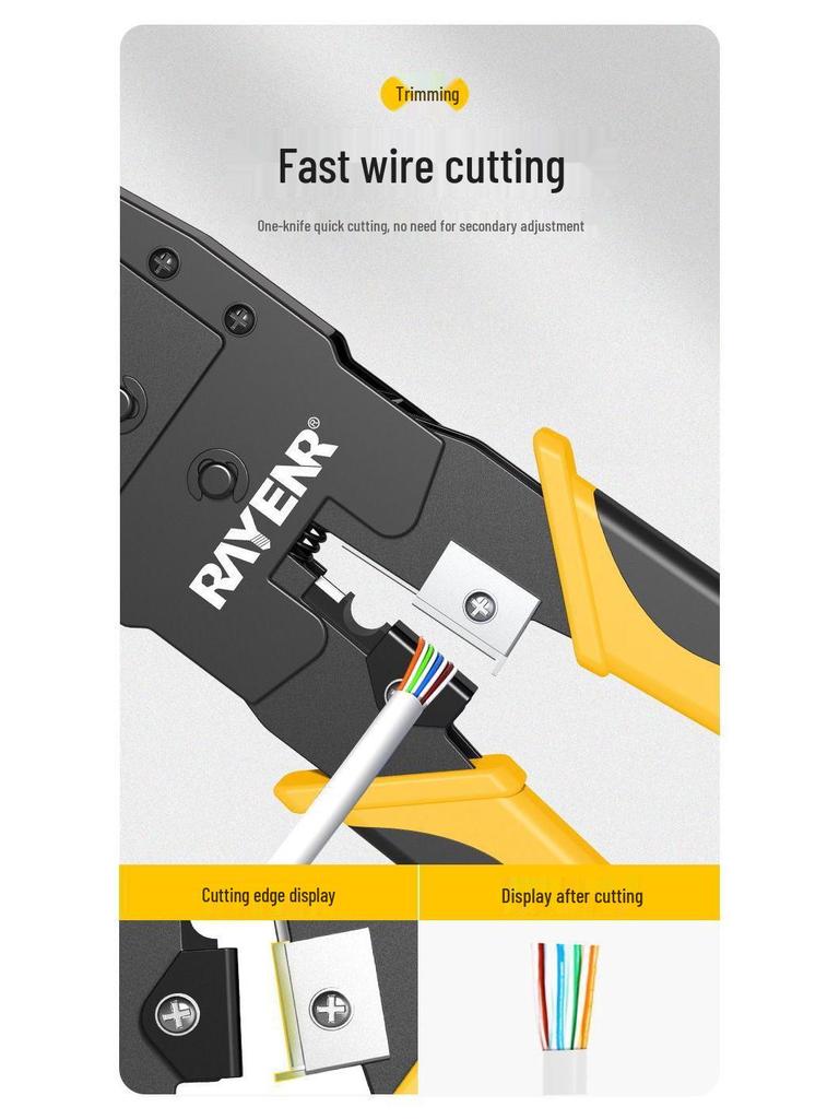 Ruineng Professional Cat 6 Network Crimping Tool Set with Multifunctional Tester