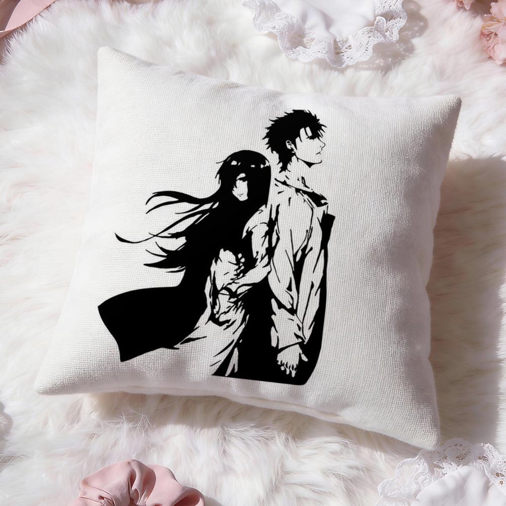 Anime S-Steins Gate Kissenbezug Premium Komfort Wendbares Kissenbezug -Zwei-in-Eins-Design für Jeden Raum & Auto Innenraum