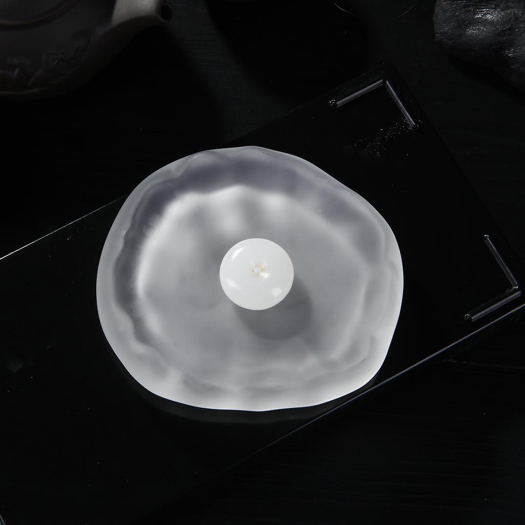 Mini Jade Incense Burner Incense Holder with Glass Incense Plate Ash Catcher Buddhism Supplies Home Decor