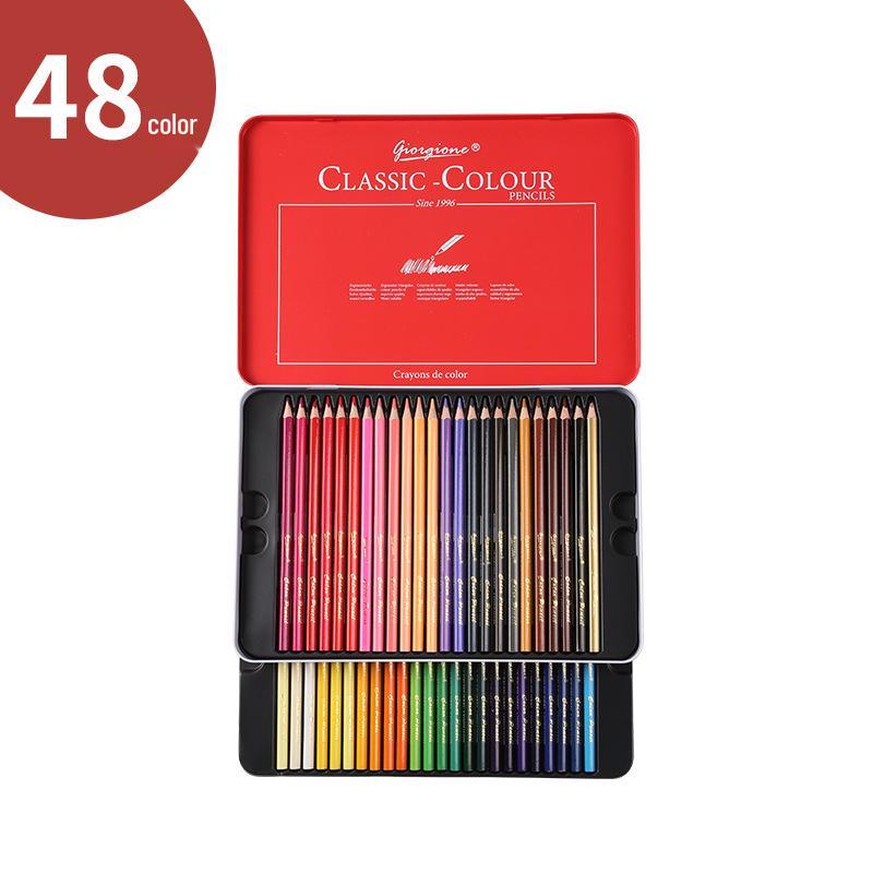 Giorgione 36/72 Oil-Based Triangular Colored Pencils Set for Students, Thick Barrel, Cartoon Design.