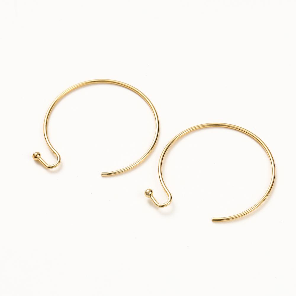 

20pcs/lot 14K 18K Gold Plated Hoop Earring Hooks Ear Wire Findings For DIY Making Earrings Jewelry Accessories Wholesale 20pcs
