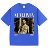 T-shirt Grafiche Rapper MALUMA da Uomo Hip Hop Stile Vintage Manica Corta Moda Gotica Cotone Oversize