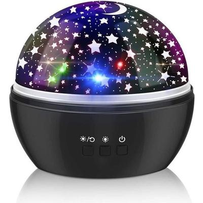 LED Star Projector Lamp, Night Light for Child and Baby, Romantic Light for Home Room Party Christmas(Black)