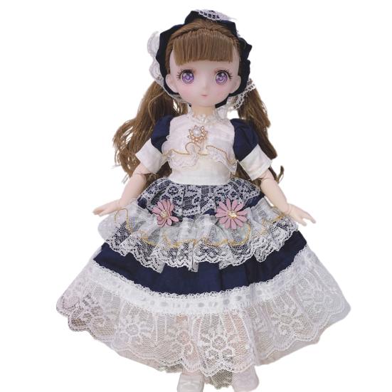 Boneca de casa de jogo compacta adorável funcional bidimensional rosto cômico BJD brinquedo de menina para entretenimento