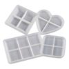 Silicone Resin Moulds Multi-shapes Resin Cup Tray Mould DIY Coaster Moulds for DIY Epoxy Resin Casting Craft Decoration