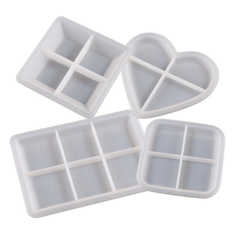 Silicone Resin Moulds Multi-shapes Resin Cup Tray Mould DIY Coaster Moulds for DIY Epoxy Resin Casting Craft Decoration