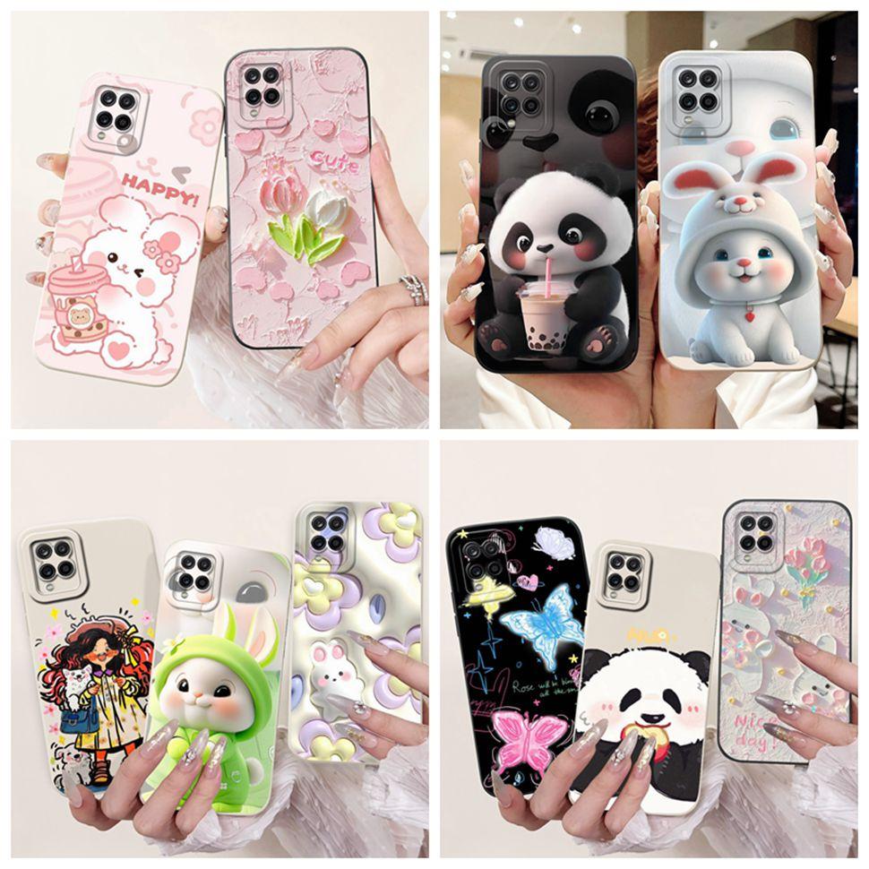 For Samsung Galaxy A12 Case Cute Cats Butterfly Soft Silicone Phone Cases For Samsung A12 A 12 GalaxyA12 ShockProof Back Cover