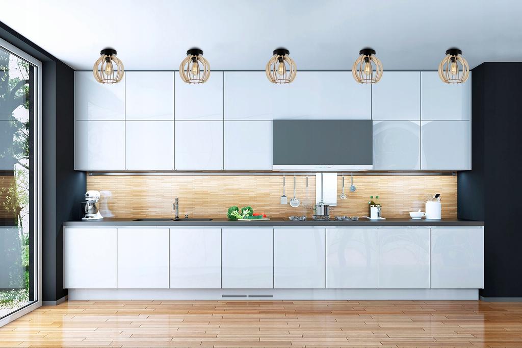 MODERN WOODEN LED CEILING HANGING LAMP