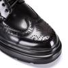 Men's Genuine Leather Brogue Lace-up Shoes: Spring/Autumn Style, Thick Sole, Carved Cowhide, British Business Casual