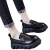 Soft Leather Comfortable Women's Shoes Muffin Shoes Platform British Small Leather Shoes One Pedal Single Shoes Women's Summer New