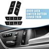 12pcs Car Seat Memory Door Button Sticker for Benz a Class 13-17 Black
