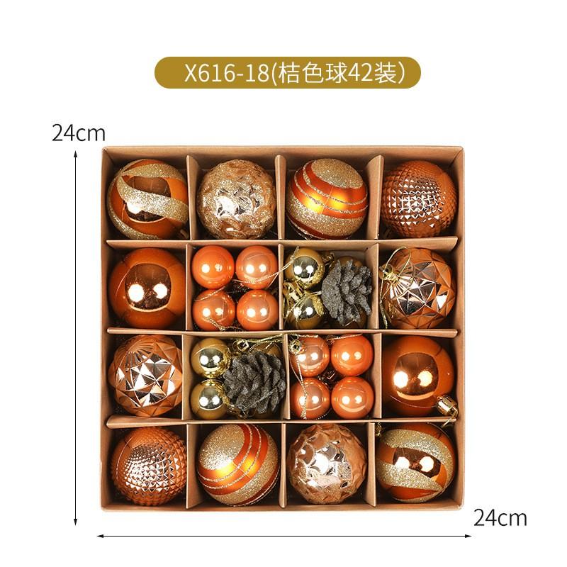 36pcs Christmas Tree Decorations Shiny PVC Ornament Balls Hanging Decor Holiday Party Home Xmas Display