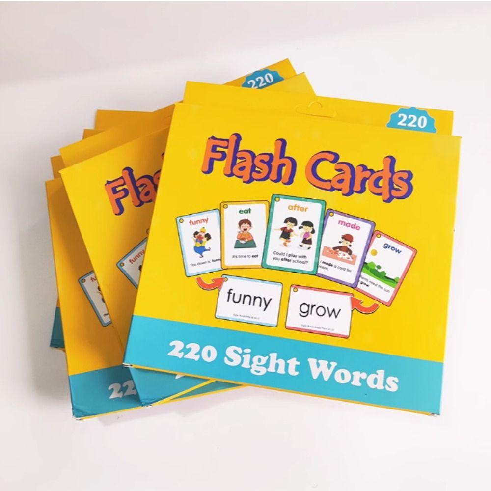Paper Sight Word Flash Cards Word Recognition Cards Early Baby Flash Cards  Girls Boys