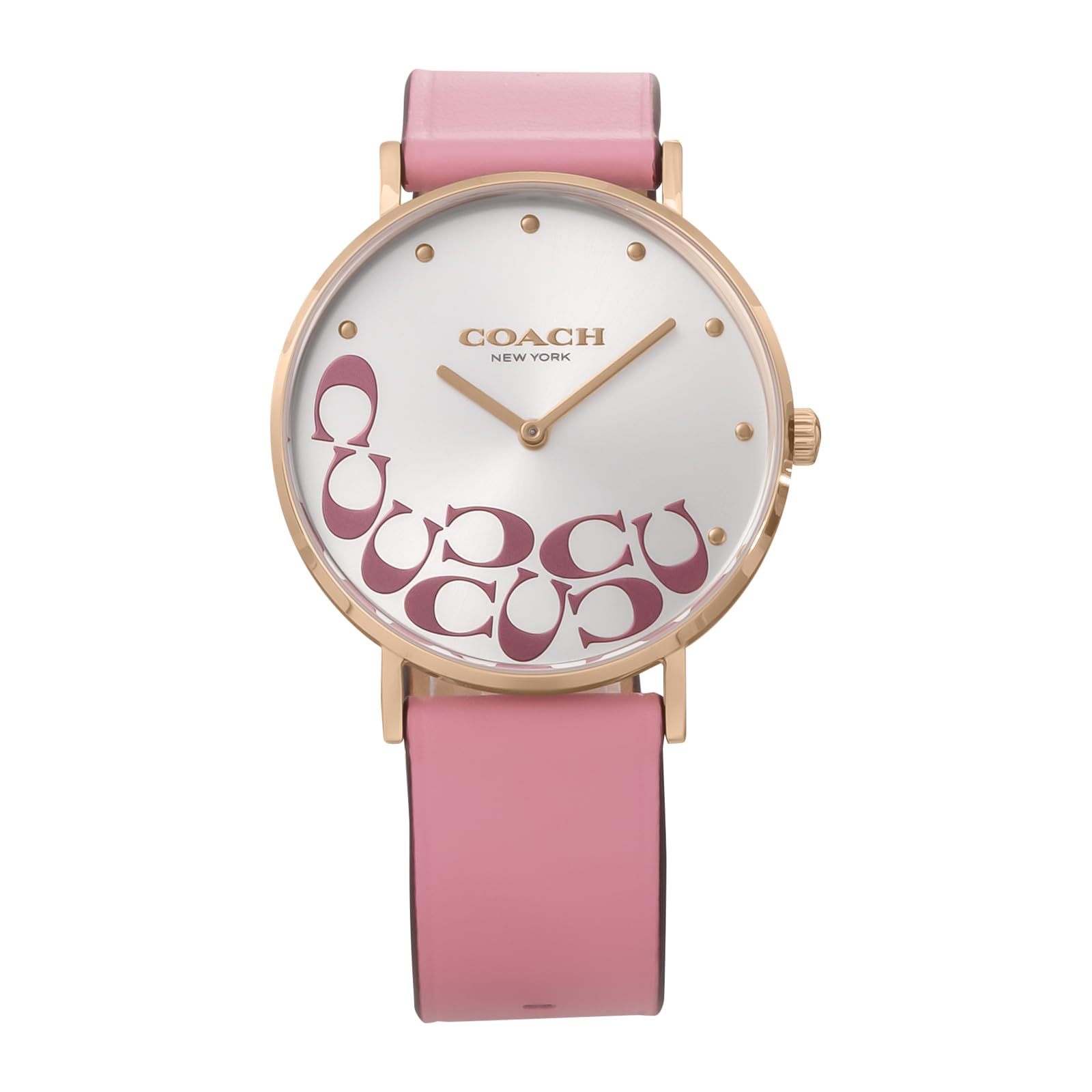 

Watch PERRY Silver Dial Quartz Daily Waterproof Mineral Glass 36mm 14504135 Pink [Coach] Women s [Item] рожевий
