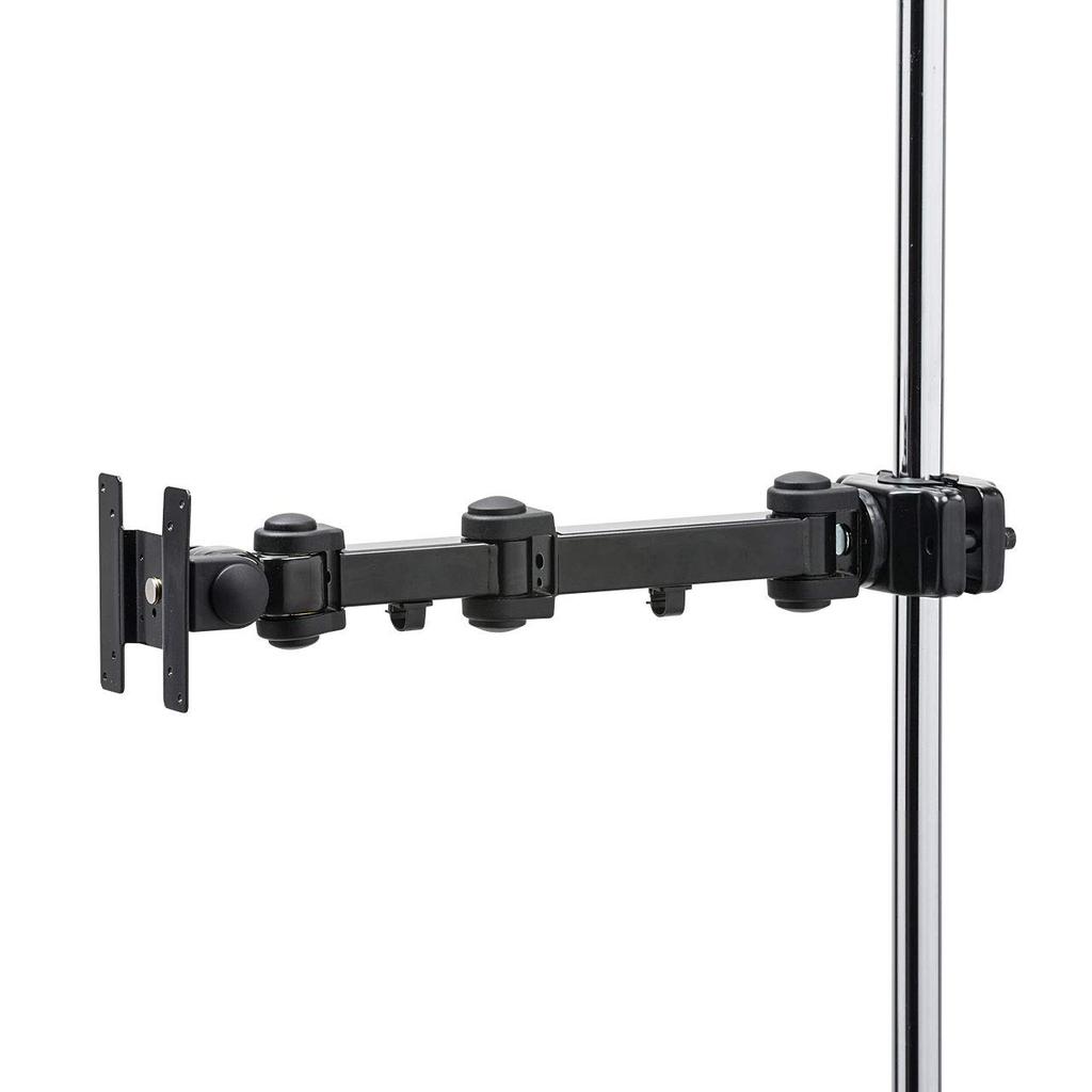 Sanwa Supply Monitor Pole High Load Capacity Black Arm, Mount, (20kg), CR-LA358