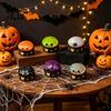 Glitzer-Treibsand-Quetschspielzeug Halloween Geist Brötchen Stressball, Langsam aufsteigendes TPR Fidget Toy Niedliche Partygeschenke mit Dampfgarer, Gruseliges Quetschspiel für