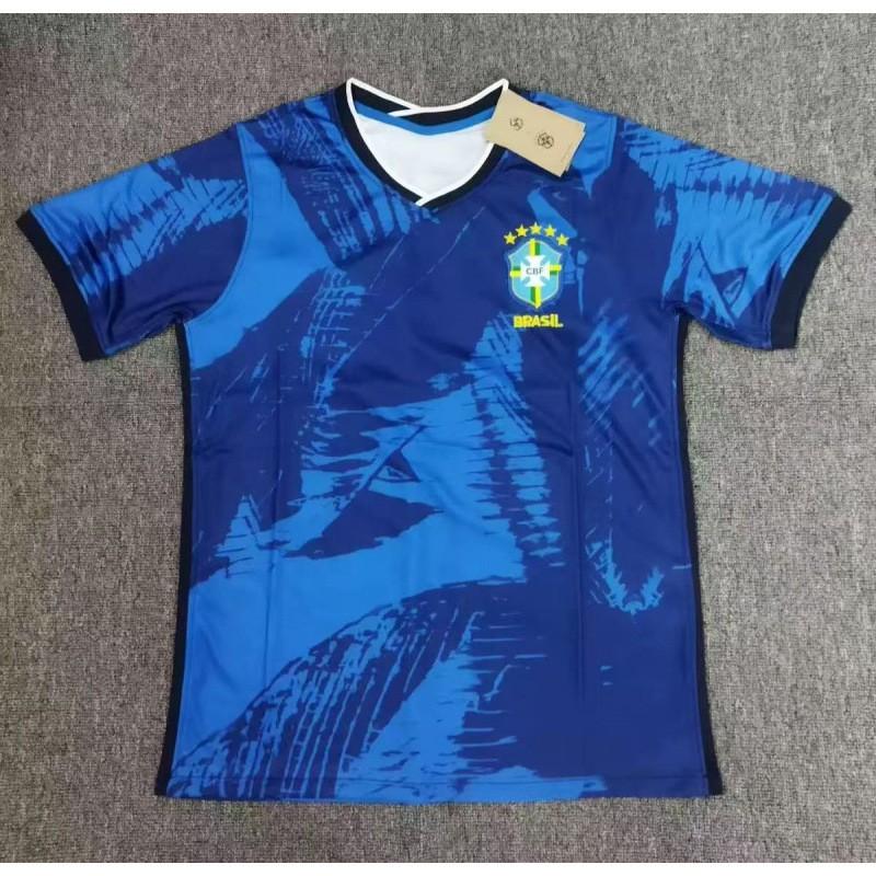Brazil Training Football Jersey Fans Edition Short Sleeve Soccer Shirts Unisex Women