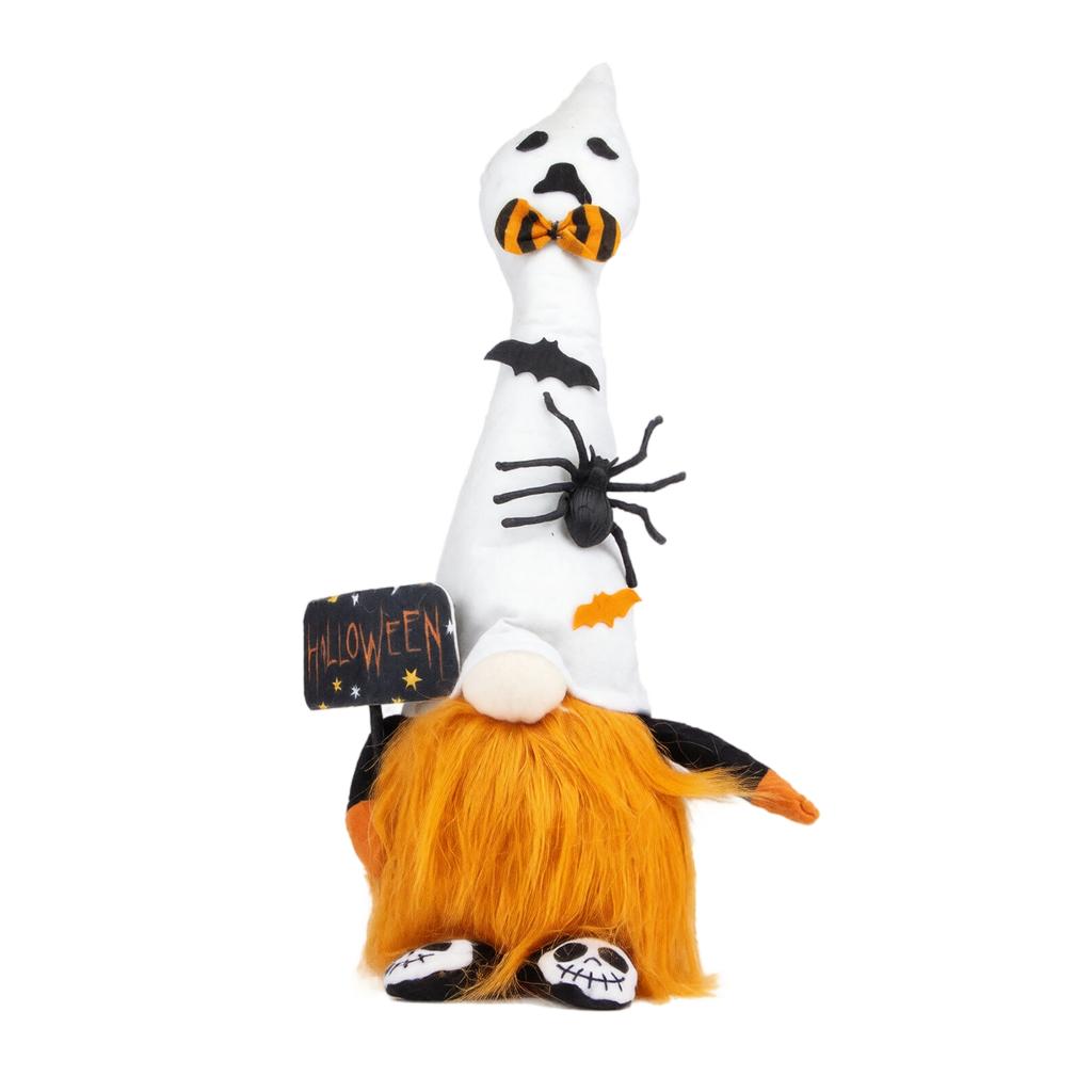 Halloween in the Dark Gnome Decor with Pumpkin Faceless Doll Ornament