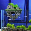 Multi-Use Aquarium Floating Island Décor Rock with Shelter for Fish, Ecological Scenery Rockery for Fish Tank Landscaping
