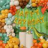 Kit Arco Guirlanda de Balões Floresta 128 Peças Marrom Laranja Verde Sálvia Balões Látex para Chá de Bebê Selva Decoração Festa de Aniversário Presentes