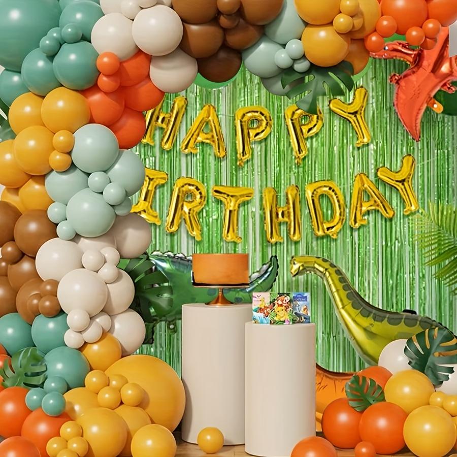 Kit Arco Guirlanda de Balões Floresta 128 Peças Marrom Laranja Verde Sálvia Balões Látex para Chá de Bebê Selva Decoração Festa de Aniversário Presentes