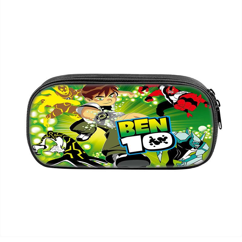 Trousse à Crayons Ben10 pour Enfants Grande Capacité en Nylon Organisateur de Papeterie pour Étudiant Utilisation Scolaire