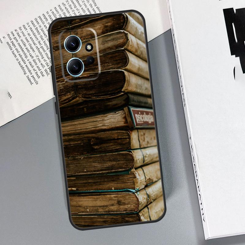 

Library Book Case For Xiaomi Redmi 12 12C 9C 10C Cover For Redmi Note 11 12 8 9 10 Pro 9S 10S 11S 12S Redmi Note 10 4G